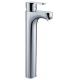 Polished Brass Flat One Handle Basin Tap Faucets , Single Lever Basin Mixer Tap