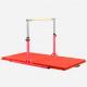 Double Horizontal Bars, Junior Gymnastic Training Parallel Bars W/11-Level 38-55 Adjustable Heights, 264lbs Capacity, I