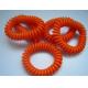 Top China quality orange fashion color spiral wrist coil keychain key ring holder hot sale