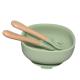 Silicone Baby Tray Silicone Bowl Baby Customized  New Arrivals Round Shape Bpa Free  With Spoon