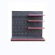 Factory customized color size metal heavy duty minimarket shelves wall shelves for cosmetics display gondola