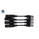 Waterproof Shielded Reverse Camera Cable With 4 Pin Female To 6 Pin Female Plug