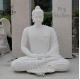 Marble Sitting Buddha Statues Life Size Hand Carved Budha Sculpture Garden Decoration