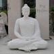 Marble Sitting Buddha Statues Life Size Hand Carved Budha Sculpture Garden Decoration