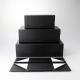 Matte Black Foldable Cardboard Paper Box Packaging Gift Box With Handle