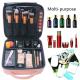 Portable Makeup Train Case With Adjustable Dividers