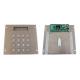 16 keys blue backlight stainless steel keypad with LCD screen for panel mounting