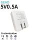 10W 5V 0.5A USB Wall Charger Compatible For Smartphones USB Interface