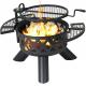 2-In-1 Outdoor Wood Burning Steel BBQ Grill Portable Fire Pit With Spark Screen Cover