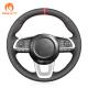 2020- Year Blue PU Leather Hand-Stitched Steering Wheel Cover for Toyota Raize Yaris