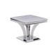 Marble Top End 201 Stainless Steel Side Tables Retangular Shape