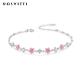 0.16oz 0.19m Sterling Silver Jewelry Bracelets S925 Zircon Cherry Blossom Bracelet