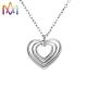 ODM Copper Overlapped Hollow Heart Charm With 50CM Chain