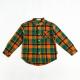 Design Plaid Long Sleeve Children's Casual Shirts Loose Fit with Button and Embroidery