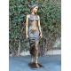 Customized garden decoration, life-size elegant and beautiful female bronze