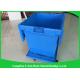 Stackable Plastic Attached Lid Containers Logistic Space Saving Easy Transport