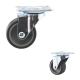 Swivel Rubber Light Duty Casters 66lbs Single Wheel Capacity