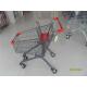 Colorful Powder Coating 4 Wheel Shopping Trolley 80L 824x525x975mm