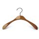 Betterall 38cm Length Custom Color Polished Chrome Ball End Hook Widen Shoulder Oak Wooden Clothes Hanger