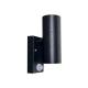 Warm White Color IP65 Outdoor wall light with black housing for Yard with COB LED