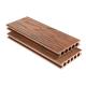 WPC 140mm Hollow Composite Decking Boards Groove Surface Art Color For Villa