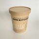 Disposable Hot Soup Paper Cup With Lid 32oz 960ml Kraft Packaging Containers