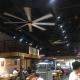8FT Brushless Sliver Grey Industrial Ventilation Fan for Restaurant Warehouse Farms Home