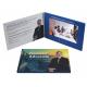 Custom print 7 inch LCD video brochure card for staff training and education