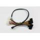 SFF-8643 Internal Mini SAS HD To 4X 29pin SFF-8482 Connectors Power Cable，600mm