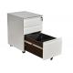 White Office Steel 0.7mm 3 Drawer Rolling File Cabinet