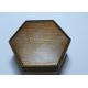 Dark Solid Wood Standing Jewelry Box , Gift Wood Hexagon Shaped Box