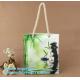 Cotton handle bag shopping tote bag with custom printing,waxed standard size 12oz organic blank rope handle cotton canva
