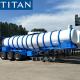 Multi compartment 98% sulfuric acid tanker semi trailer for sale