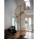 Dia 1500mm Space Saving Spiral Staircase Simple Glass Stainless Steel Stairs