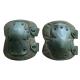 Green Protection Comfortable Black Hawk Elbow and Knee Pads Sets with Hard 6 Holes Shell