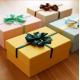 Customized size rigid paper gift box with ribbon and the bowknot