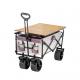 Tools Steel Frame Outdoor Camping Folding Cart with Table and 260KGS Weight Capacity