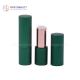 Matte Green Aluminum Lipstick Tubes 3.8g Snap On Color Spraying
