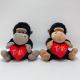 Plush Toy Gorilla With Red Heart Item With BSCI Audit