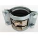 Galvanized Steel Heavy Duty Tube Clamps Coupling Grip Collar With Toothed Belt