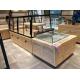 Adjustable Glass Wooden Bread Display High Perspective For Convenience Stores