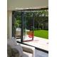 Double glazing lowes bi fold door/Accordion aluminum glass patio exterior bifold