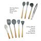 Non Fading Spatula Kitchen Tools , Non - Stick Silicone Spatula Spoon Set