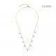 Women Girls Stainless Steel CZ Gold Jewelry Layered Turquoise Necklaces