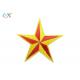 Yellow And Red Colors Embroidered Star Patches For Military Uniform Decorative