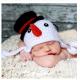 white red black cartoon snowman baby hat cap rare classic handmade cotton cap