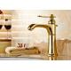 ROVATE Gold Deck Mounted Brass Basin Mixer Faucets Cold And Hot Water