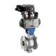 Stainless Steel Flanged V Type Ball Valve Pneumatic With Maximum Security