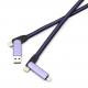 4 - In - 2 Braided L - Connector Multi - Device Cable
