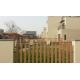 Sandalwood WPC Fence panels and Plastic Wood Wall Grid for Countryard